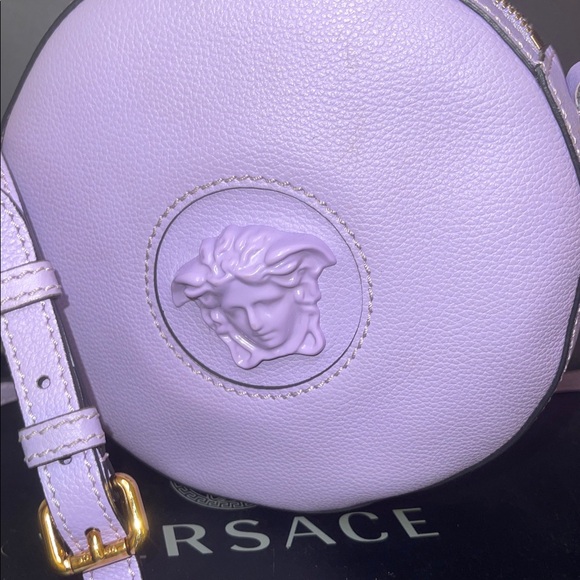 Versace Light Lavender Round Crossbody Bag - Picture 3 of 7